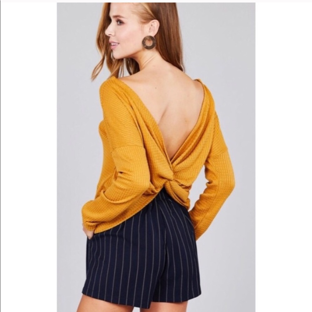 Mustard Waffle Top 🍁 - Picture 7 of 7